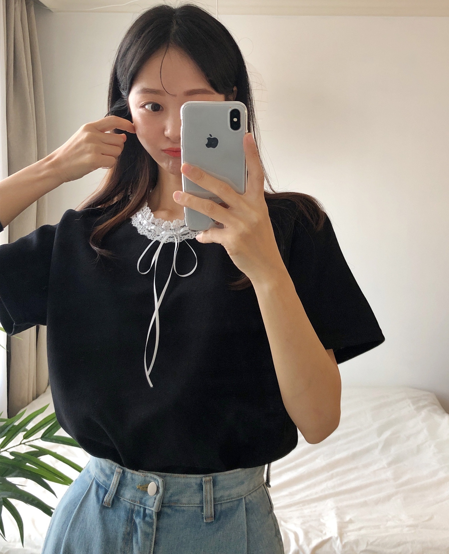 レースドロストリボン半袖Tシャツ | 詳細画像8
