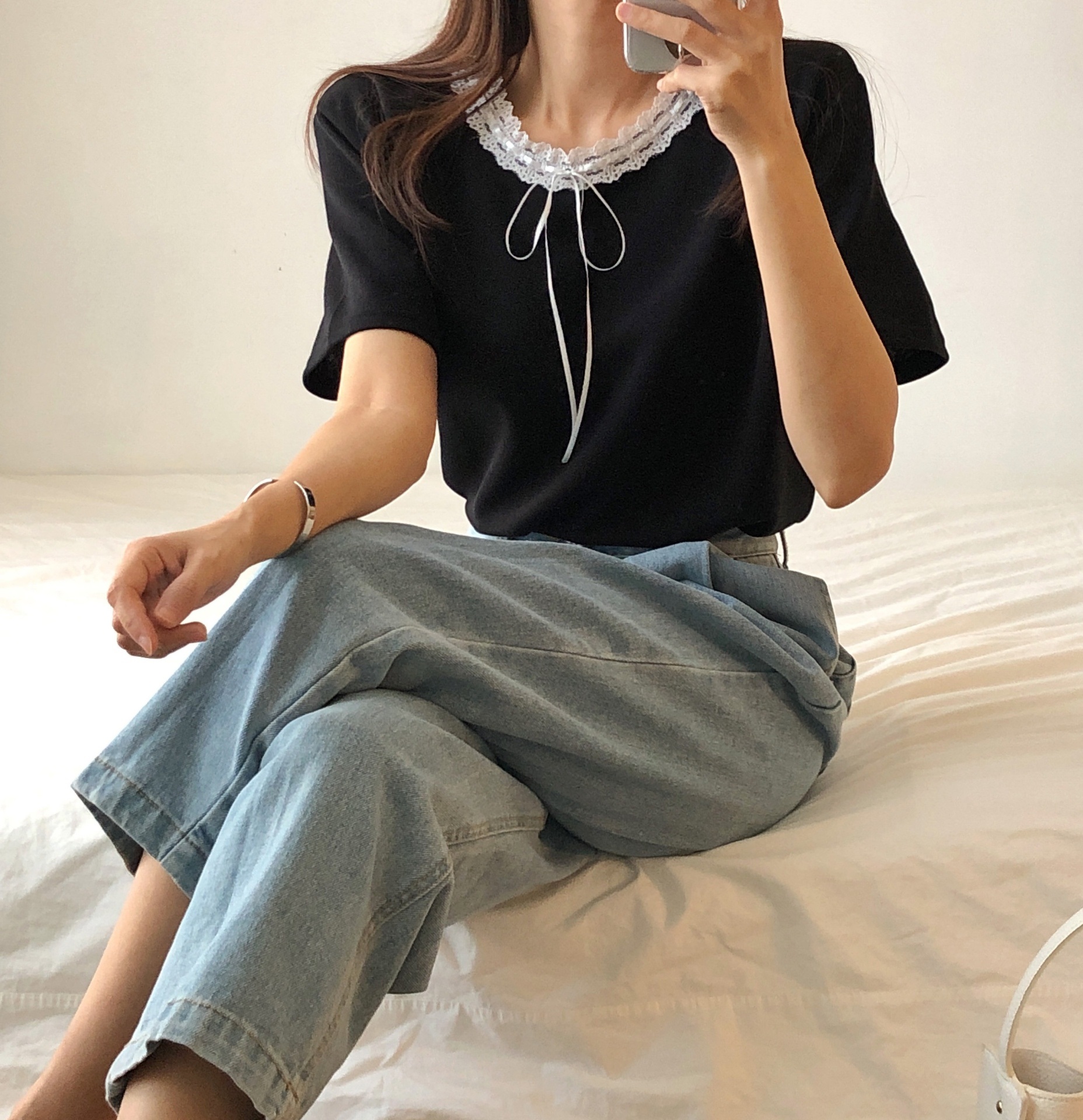 レースドロストリボン半袖Tシャツ | 詳細画像10