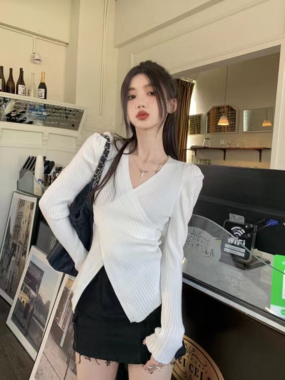 パフスリーブクロスリブニット | 詳細画像3