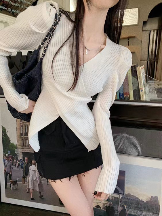 パフスリーブクロスリブニット | 詳細画像4