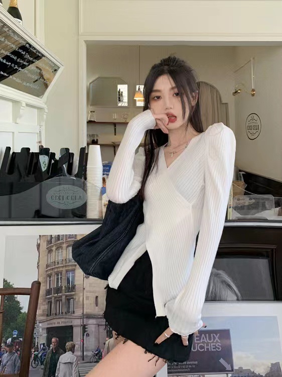 パフスリーブクロスリブニット | 詳細画像7