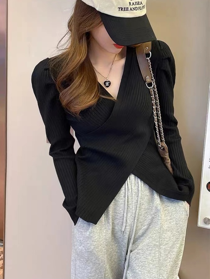 パフスリーブクロスリブニット | 詳細画像9