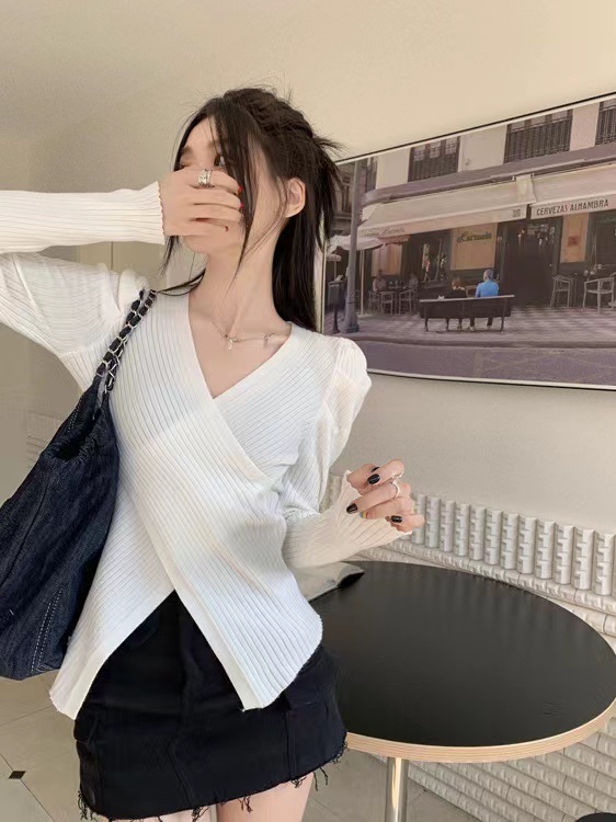 パフスリーブクロスリブニット | 詳細画像2