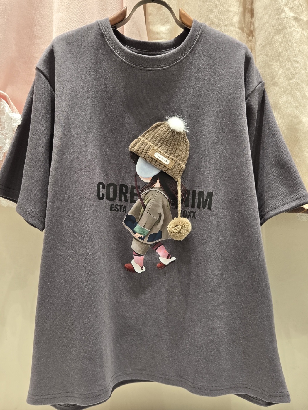 ポンポンニット帽プリント半袖Tシャツ | 詳細画像6