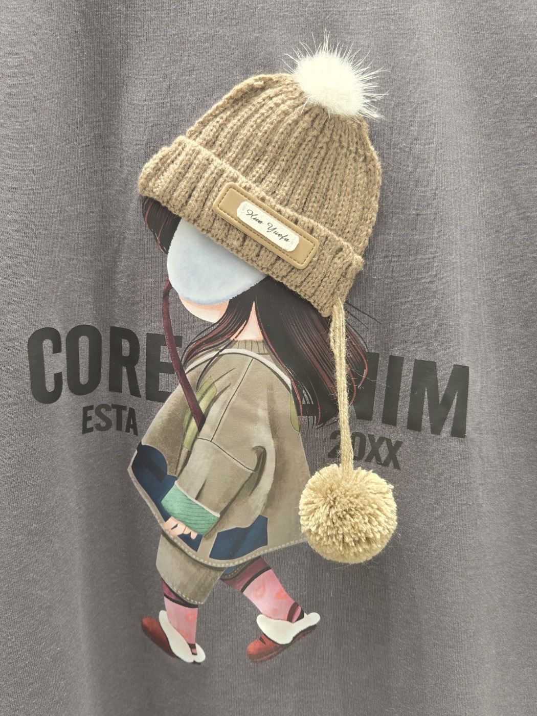 ポンポンニット帽プリント半袖Tシャツ | 詳細画像7
