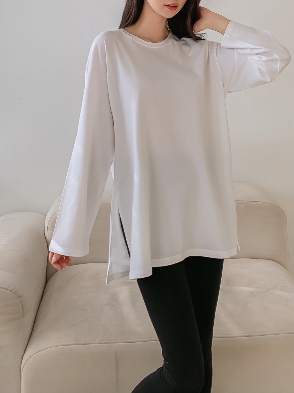 スリットロング長袖Tシャツ | 詳細画像9