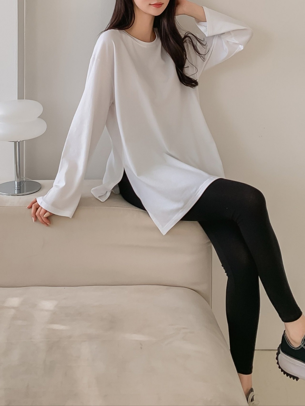 スリットロング長袖Tシャツ | 詳細画像10