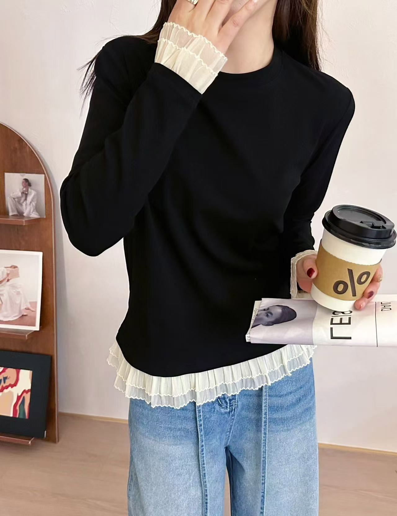 ティアードプリーツシフォンヘムTシャツ | 詳細画像6