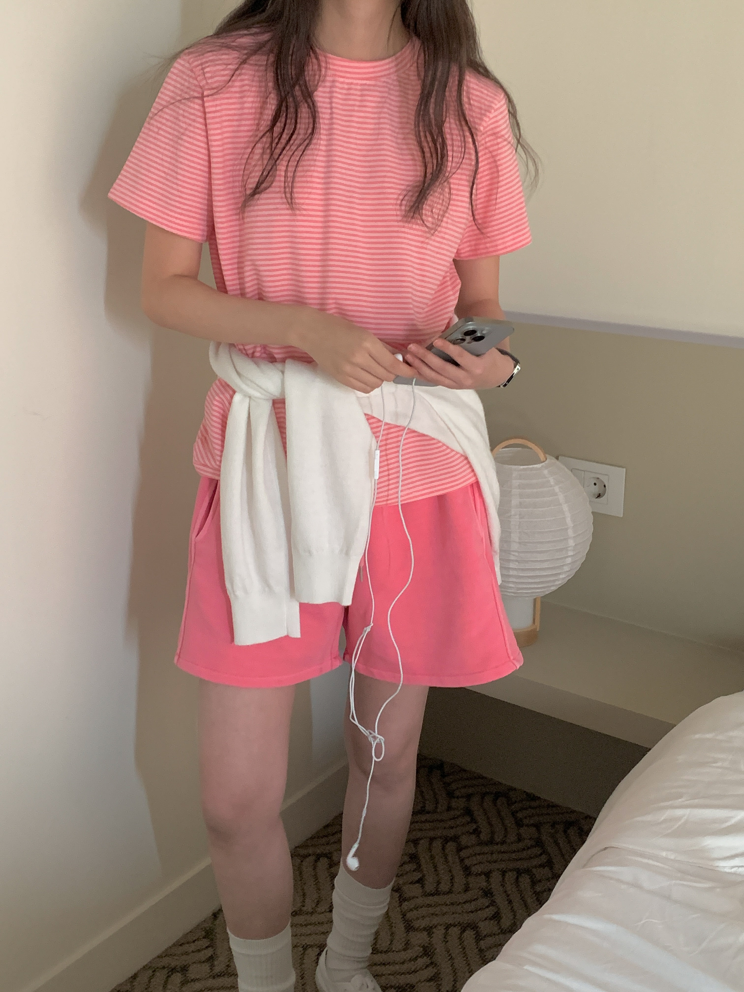 ラウンドネックボーダー半袖Tシャツ | 詳細画像2