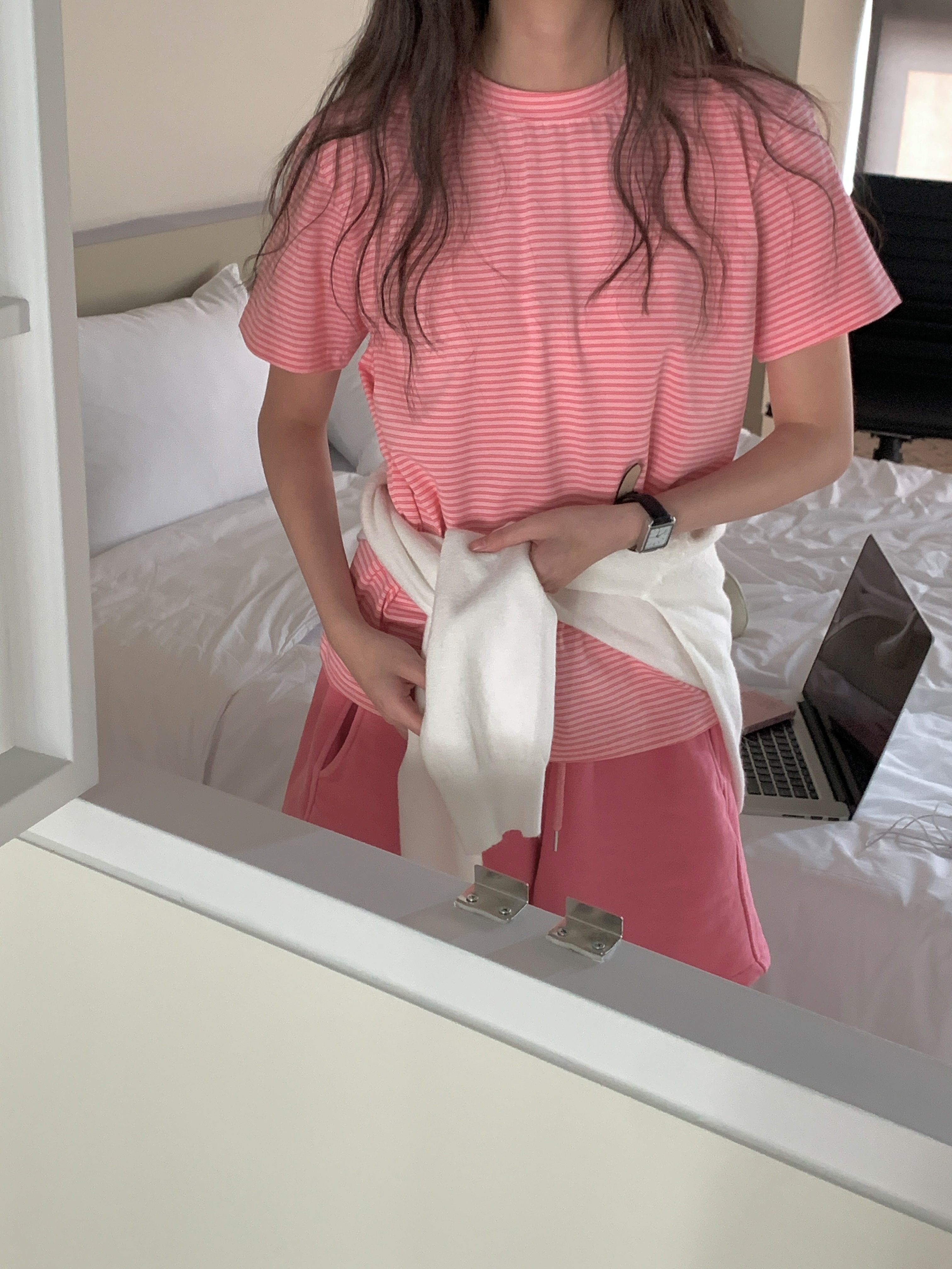 ラウンドネックボーダー半袖Tシャツ | 詳細画像8