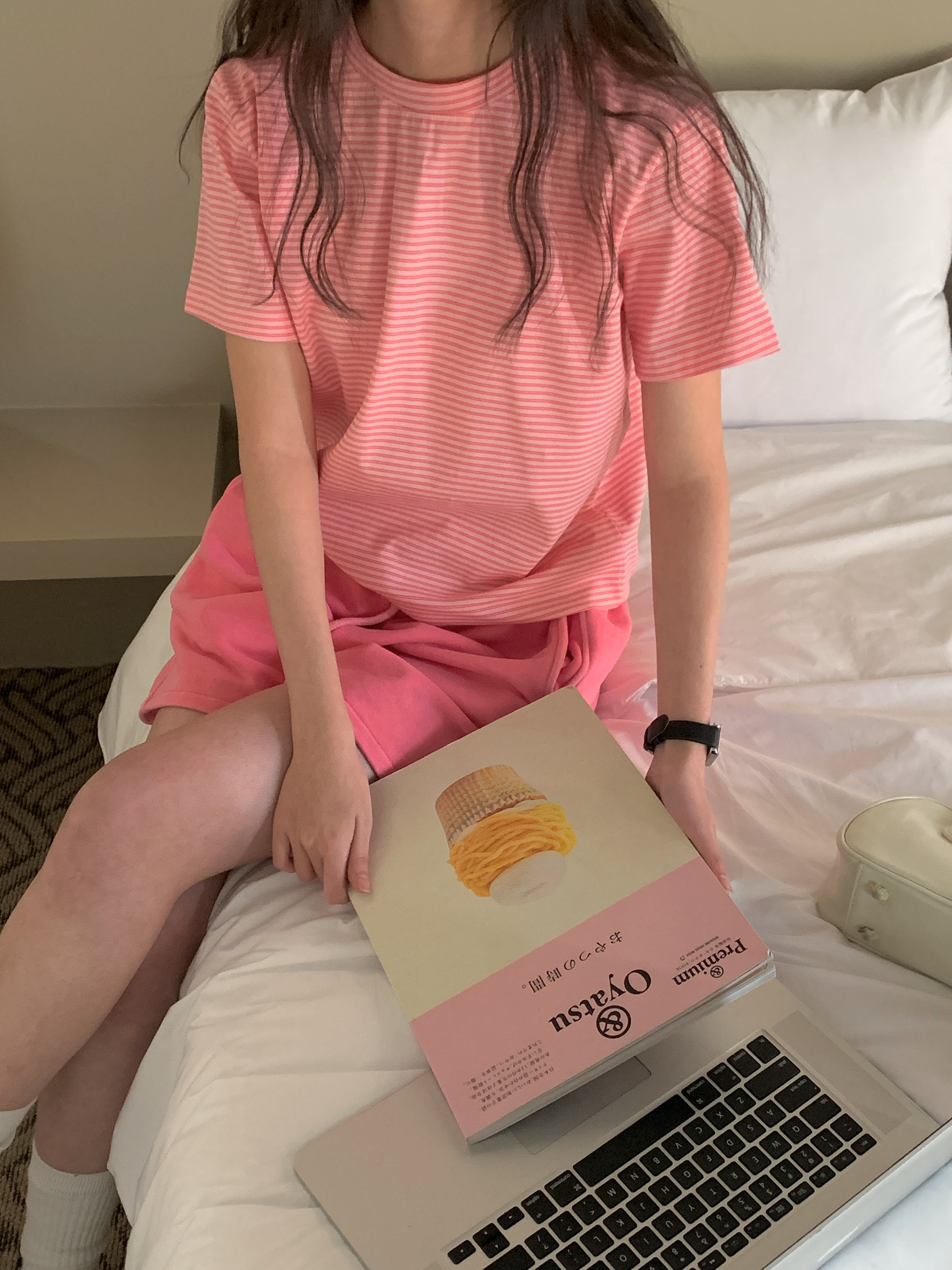 ラウンドネックボーダー半袖Tシャツ | 詳細画像4