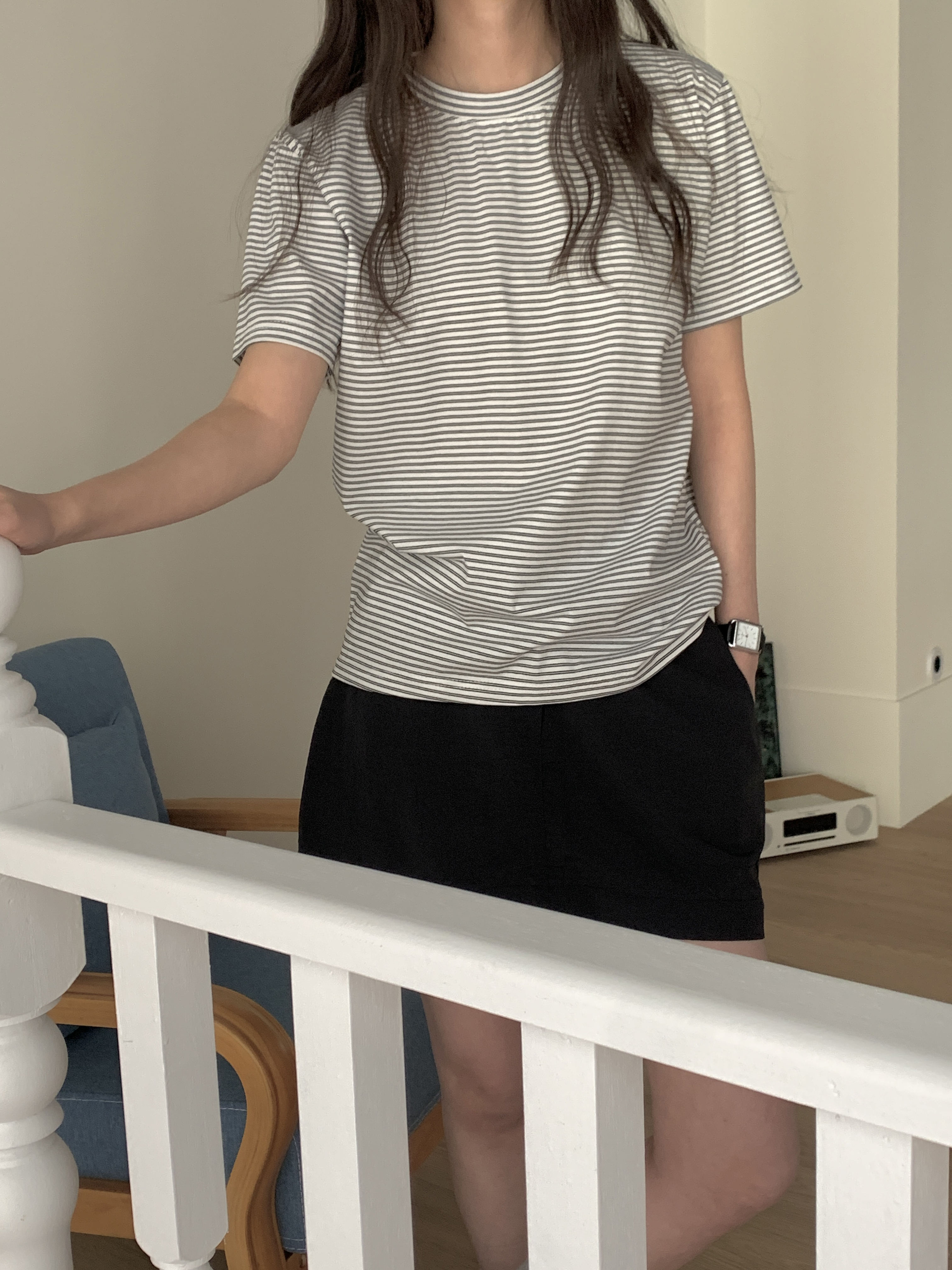 ラウンドネックボーダー半袖Tシャツ | 詳細画像15