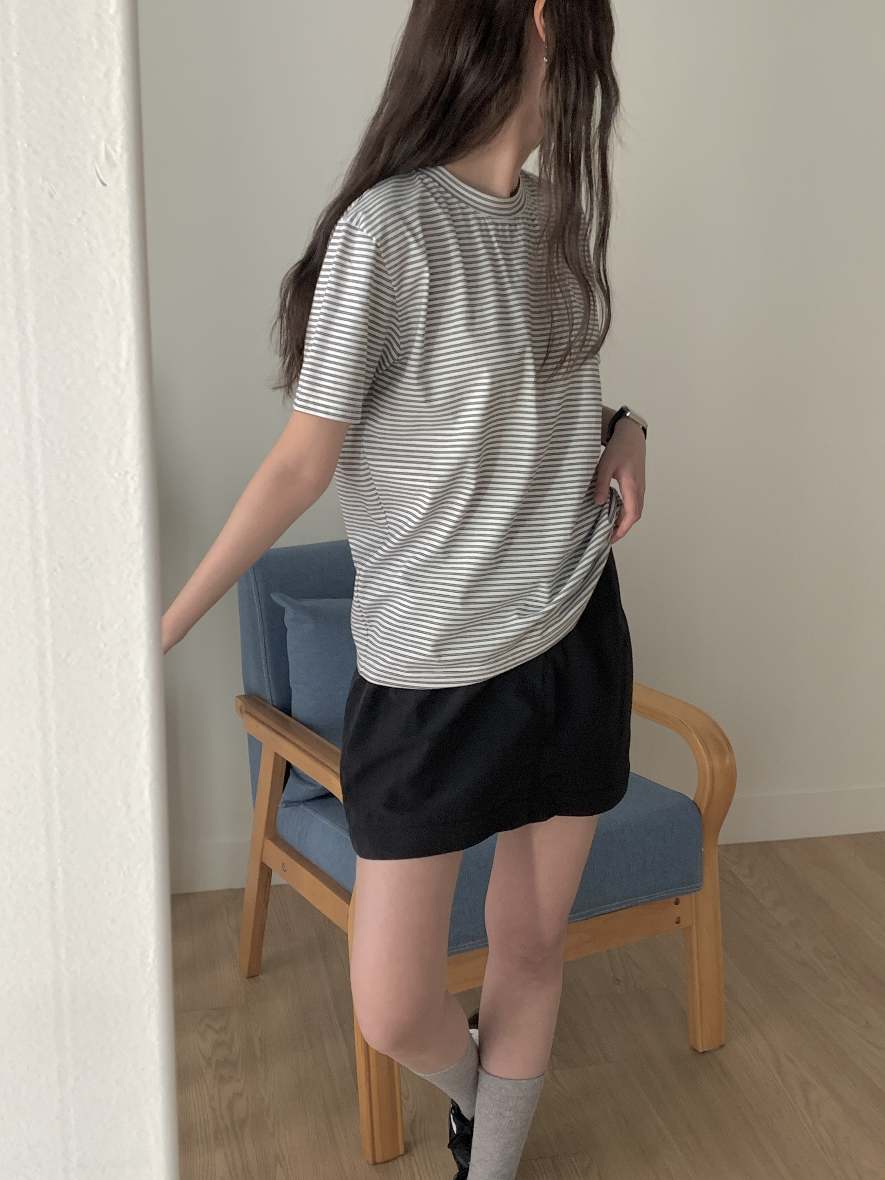 ラウンドネックボーダー半袖Tシャツ | 詳細画像14