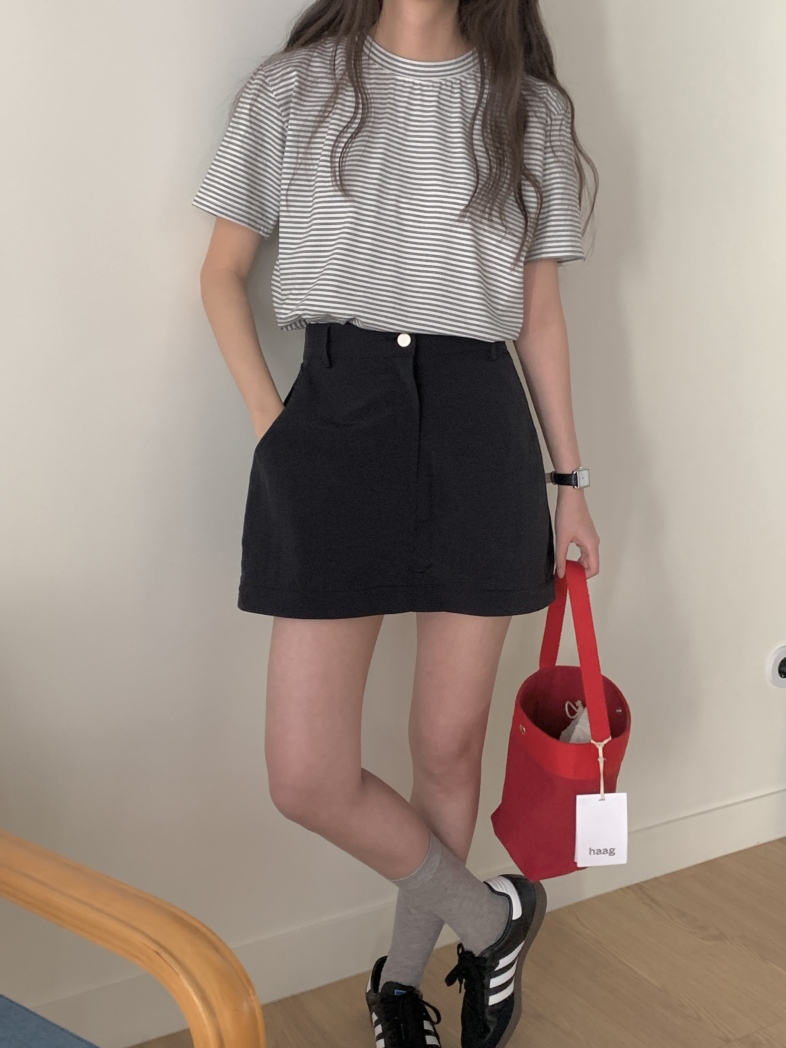 ラウンドネックボーダー半袖Tシャツ | 詳細画像13