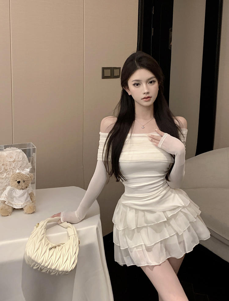 ギャザーオフショルTシャツ&ミニティアードスカートパンツSET | 詳細画像9