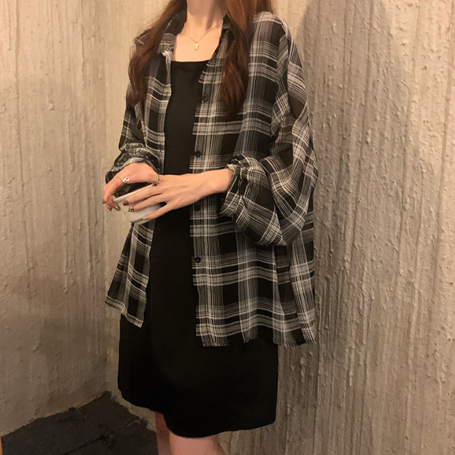 シフォンルーズチェックシャツ | 詳細画像3