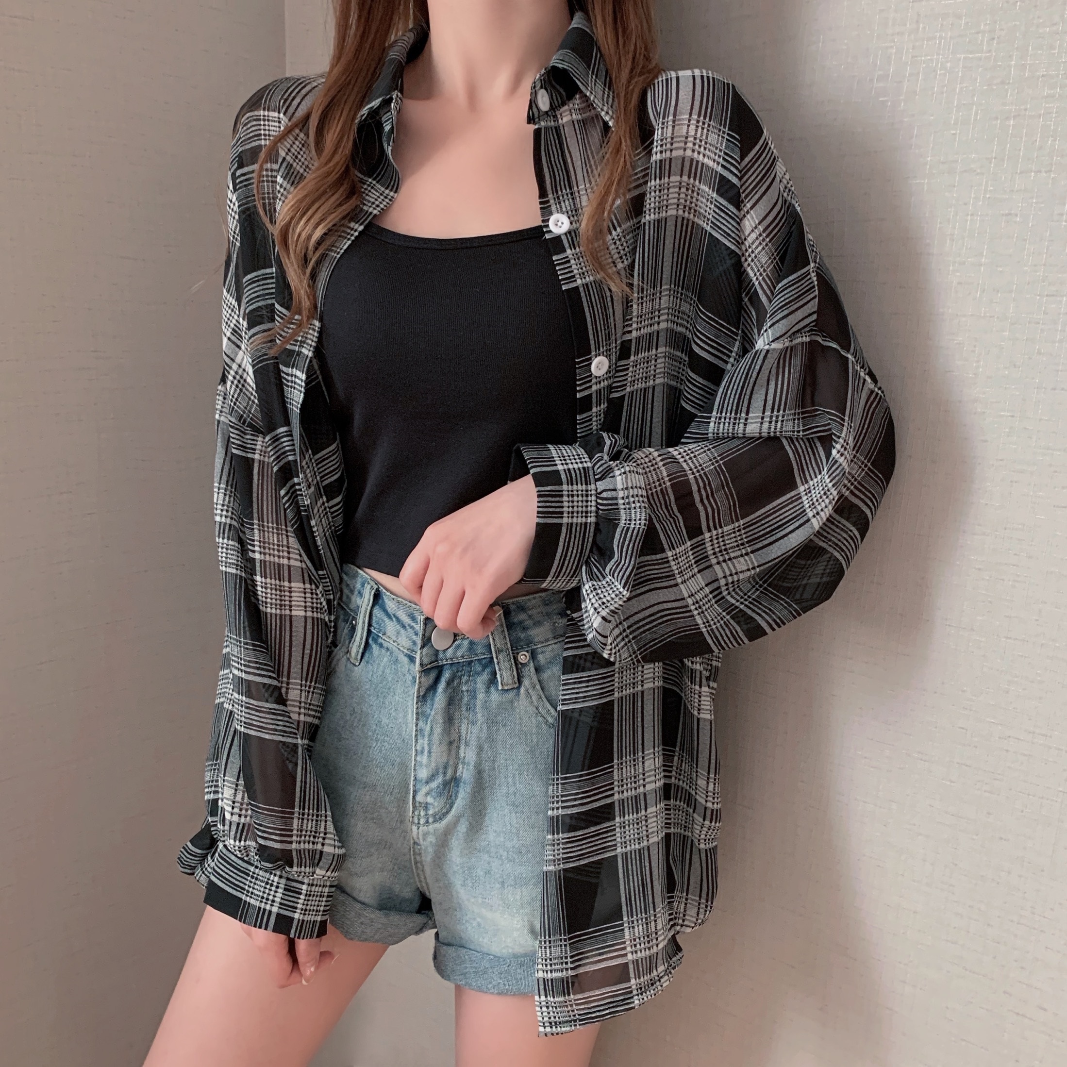 シフォンルーズチェックシャツ | 詳細画像5