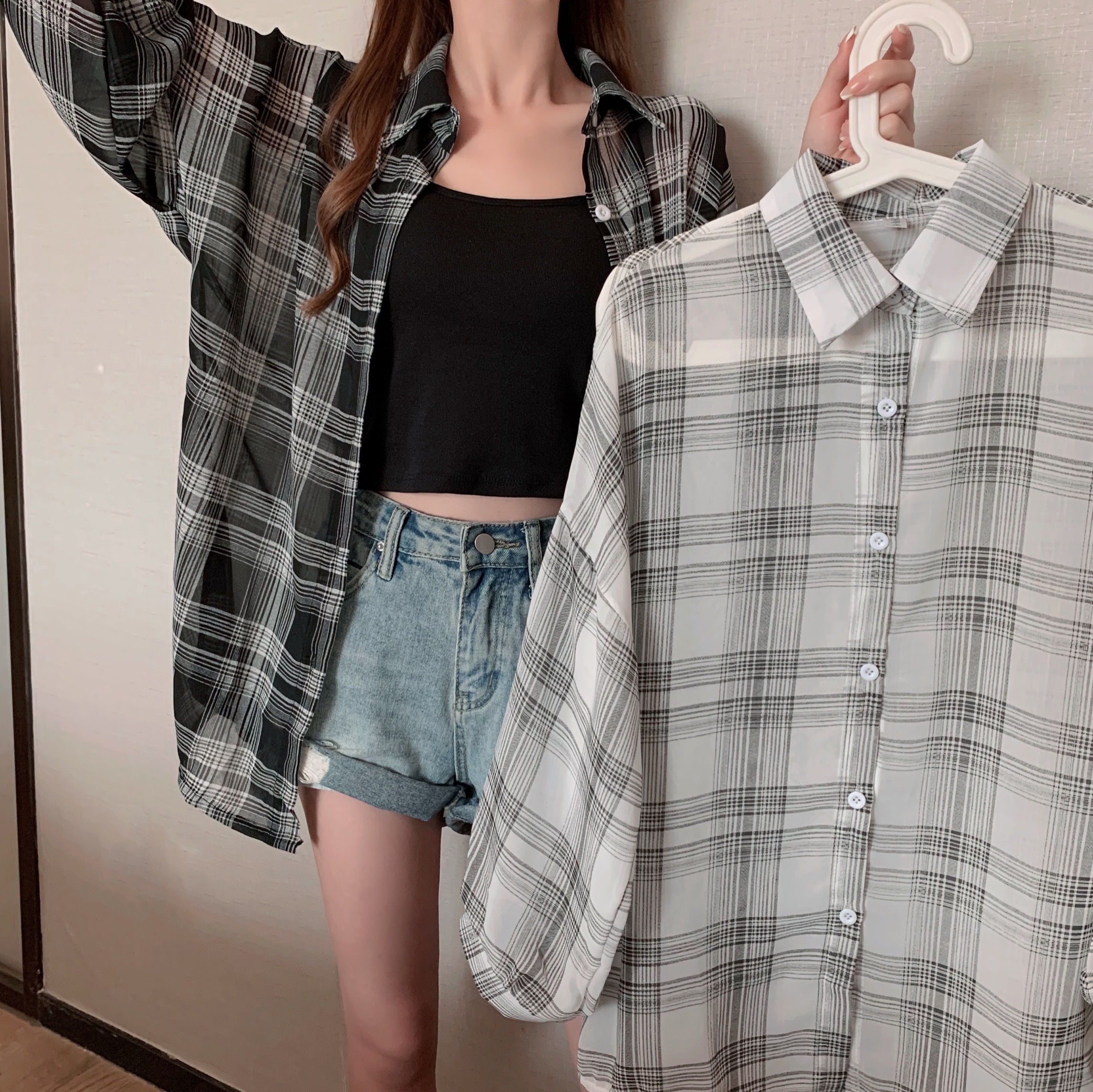 シフォンルーズチェックシャツ | 詳細画像6