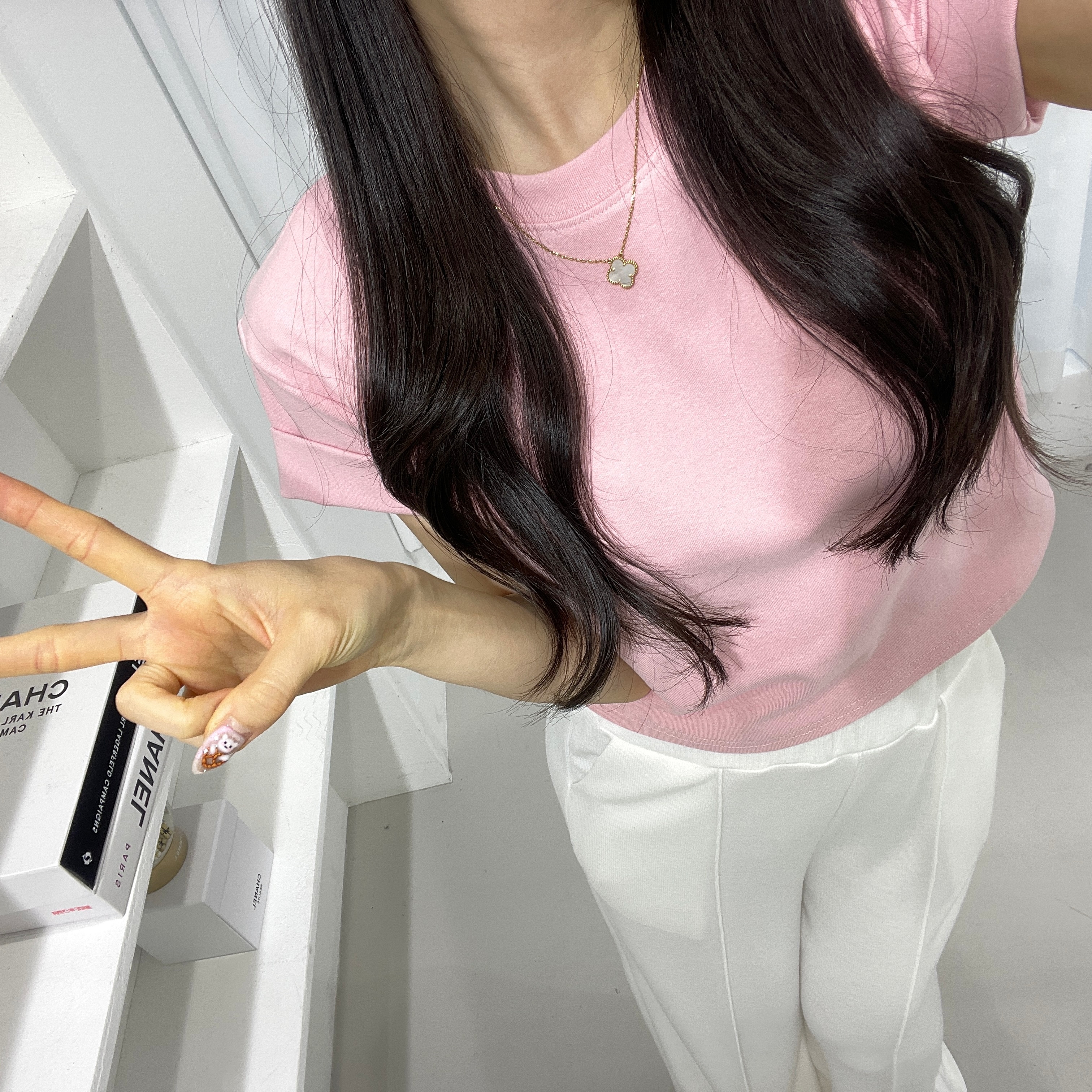 ロールアップ半袖クロップドTシャツ | 詳細画像12