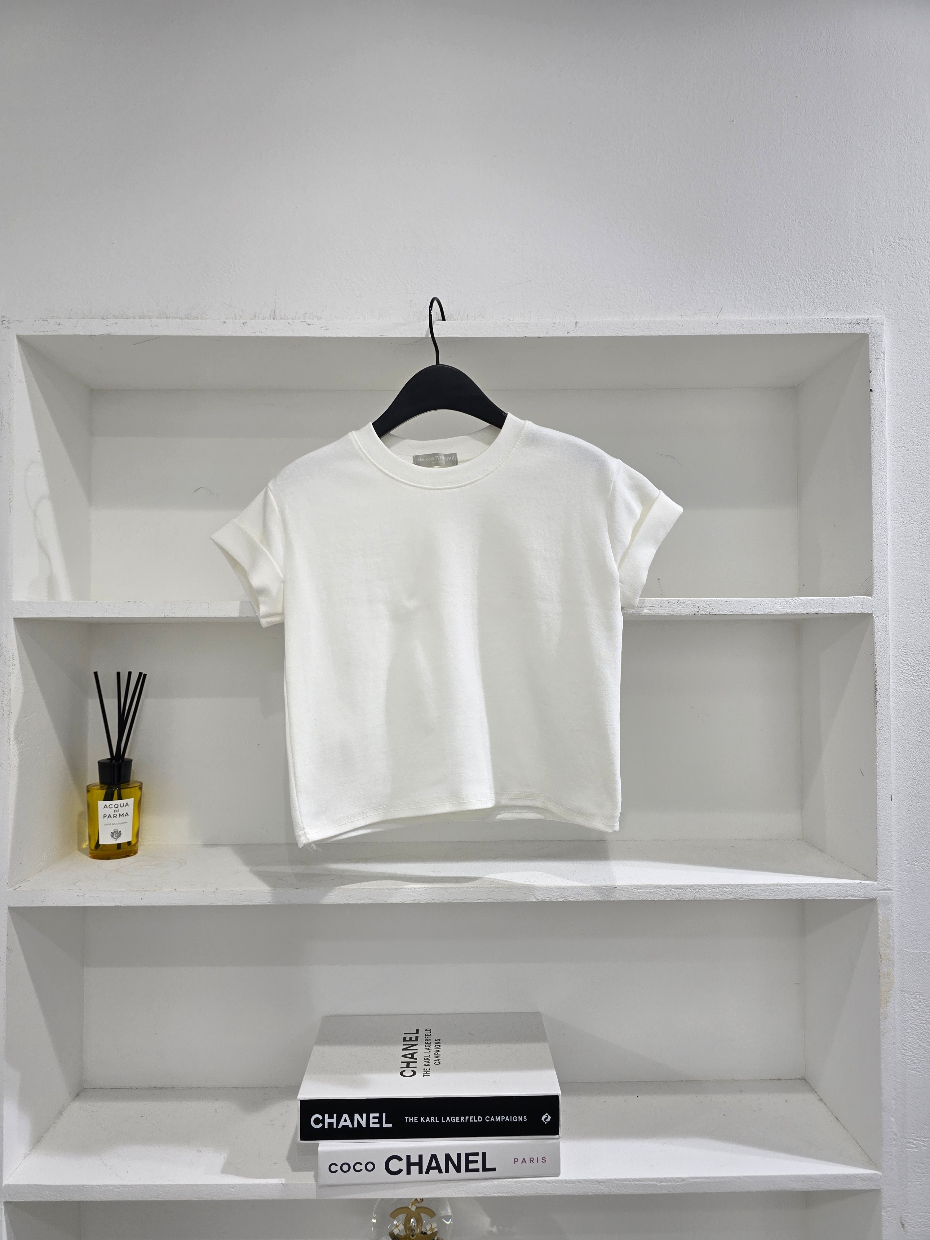 ロールアップ半袖クロップドTシャツ | 詳細画像18