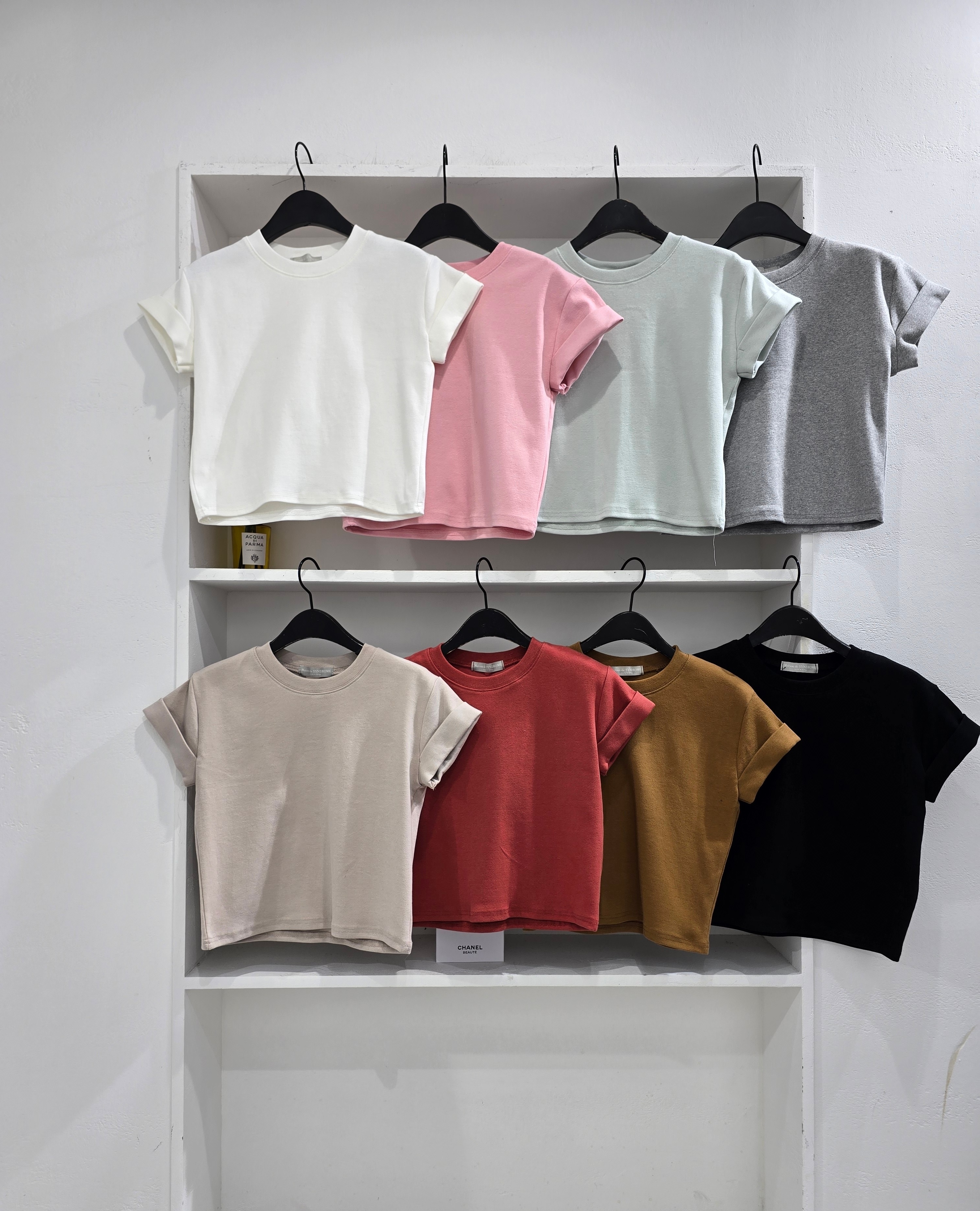 ロールアップ半袖クロップドTシャツ | 詳細画像20