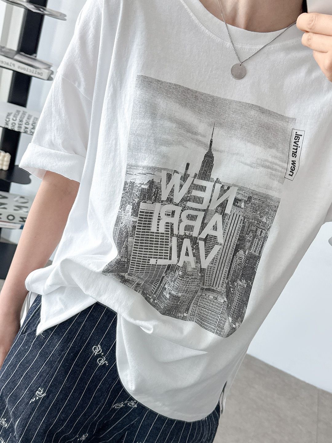 NEWスクエアプリントボクシー半袖Tシャツ | 詳細画像2