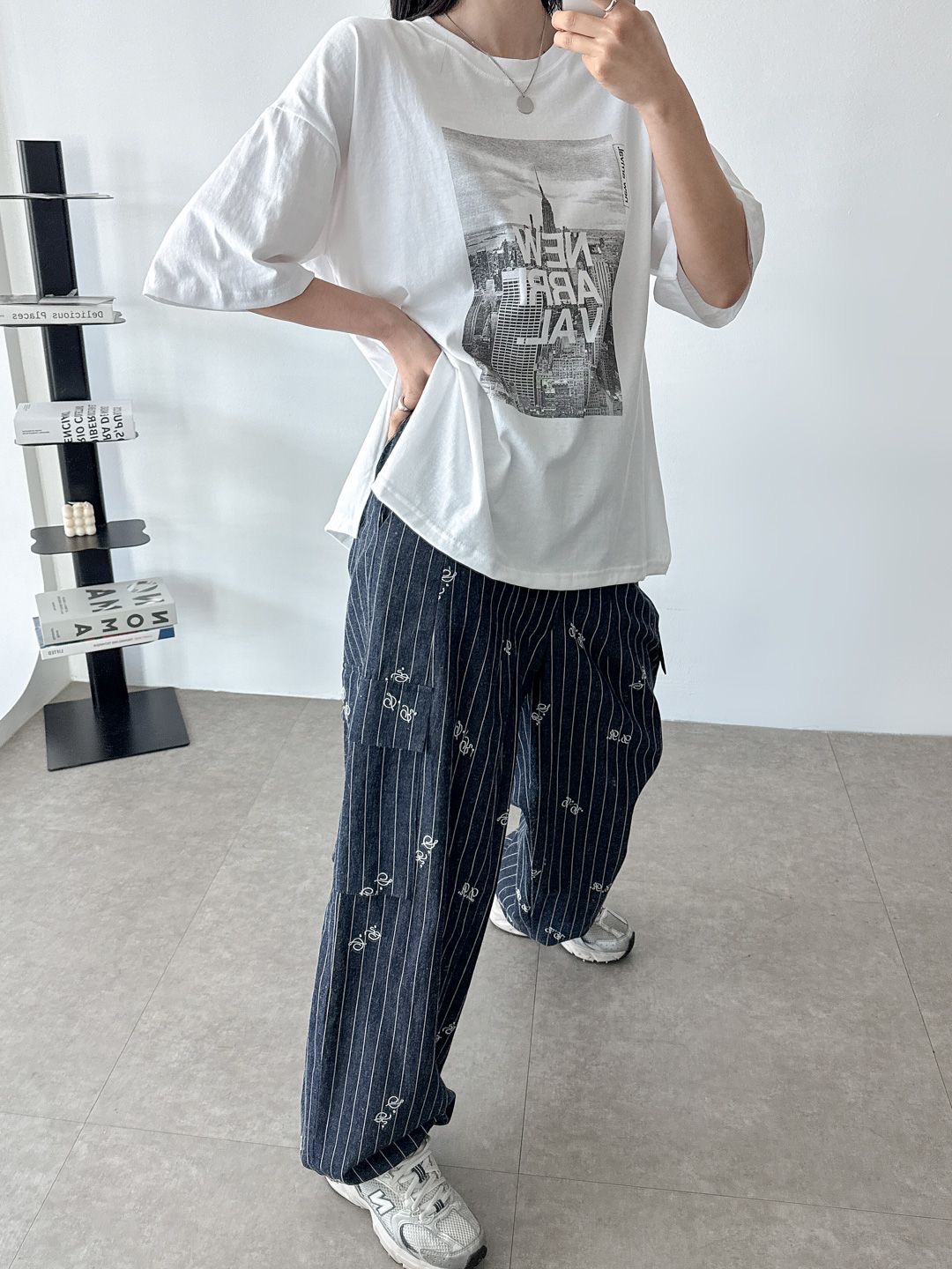NEWスクエアプリントボクシー半袖Tシャツ | 詳細画像4