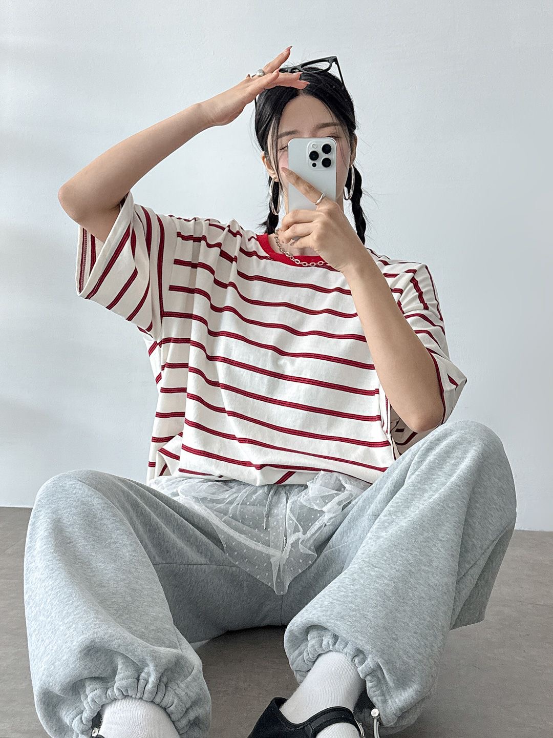 サイドタグボーダーボクシー半袖Tシャツ | 詳細画像2