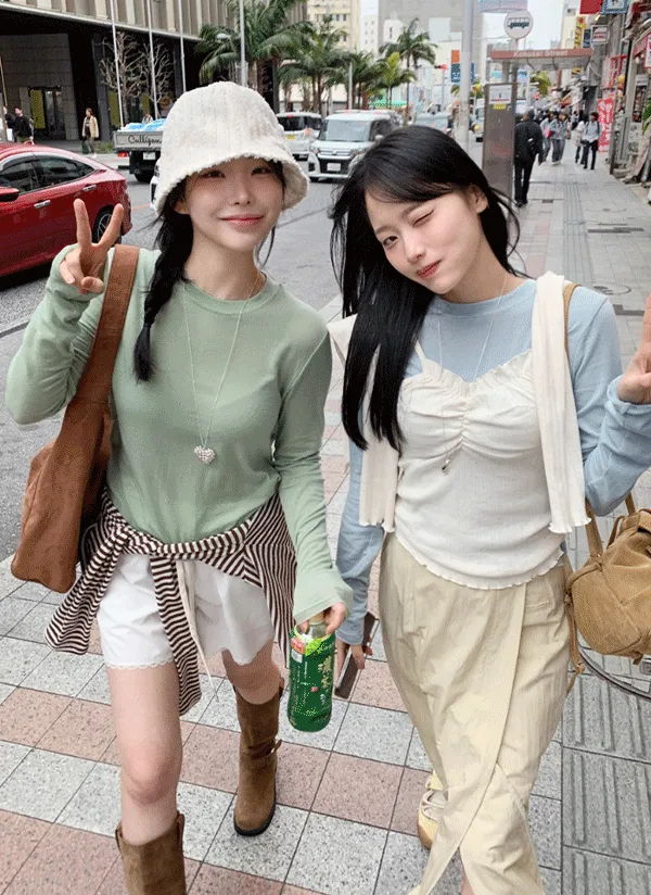 シンプル長袖Tシャツ | 66girls | 詳細画像1