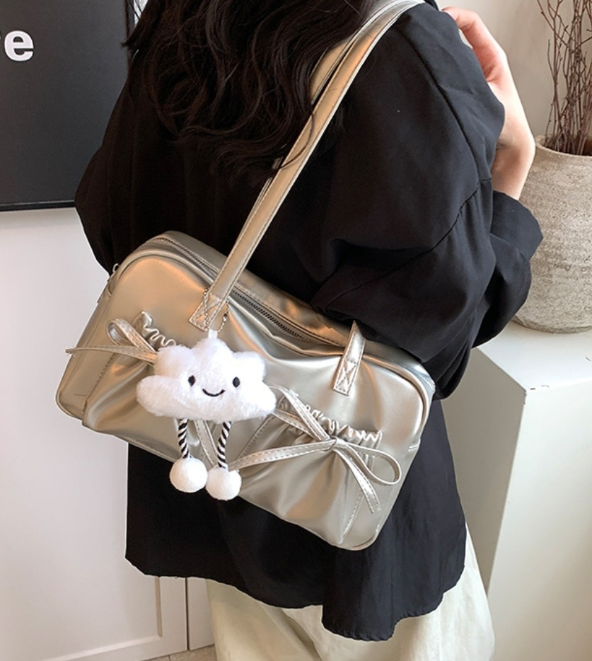 チャーム付リボンツーポケットトートバッグ | 詳細画像2