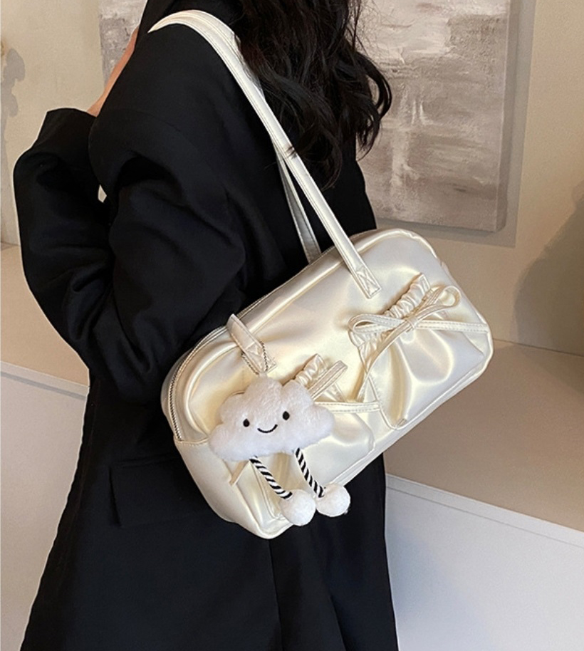 チャーム付リボンツーポケットトートバッグ | 詳細画像3