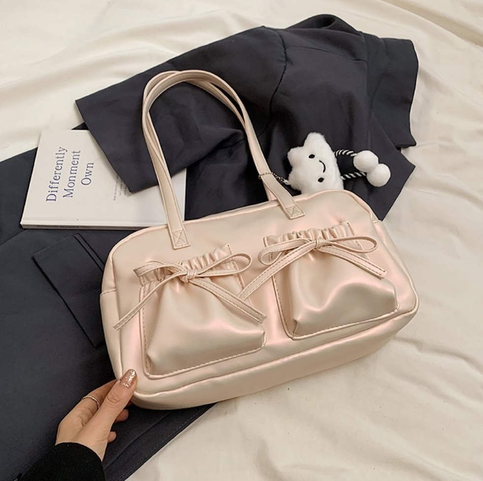 チャーム付リボンツーポケットトートバッグ | 詳細画像9