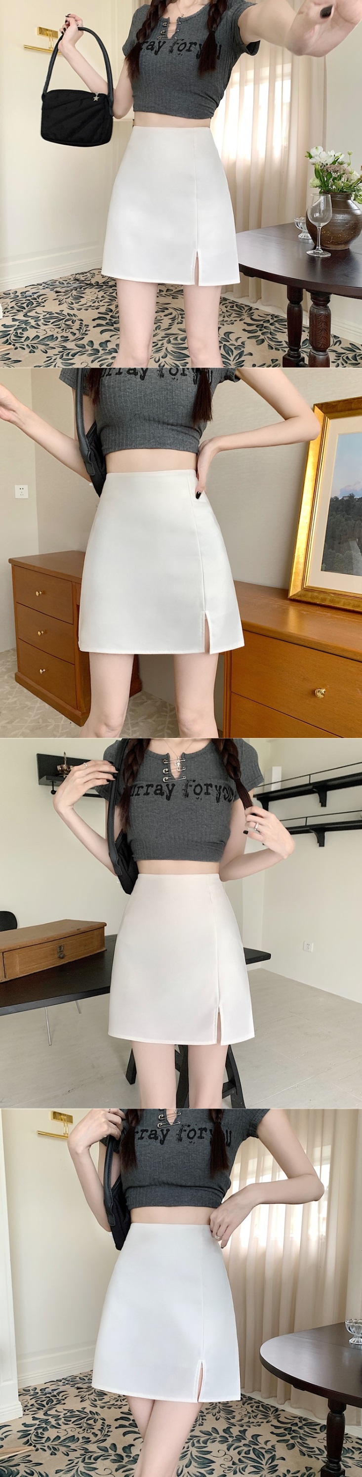 パンツ裏地スリット台形ミニスカート | 詳細画像2