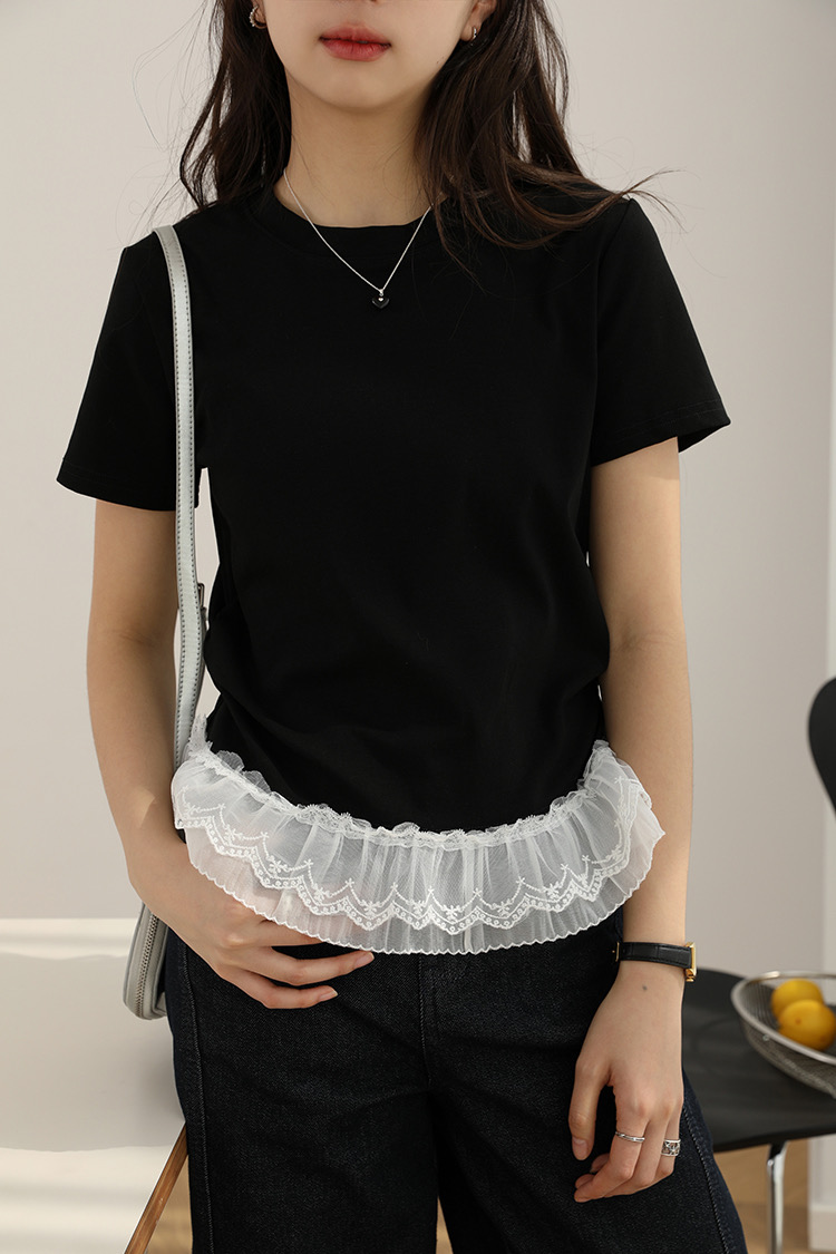 レースヘムシャーリング半袖Tシャツ | 詳細画像8