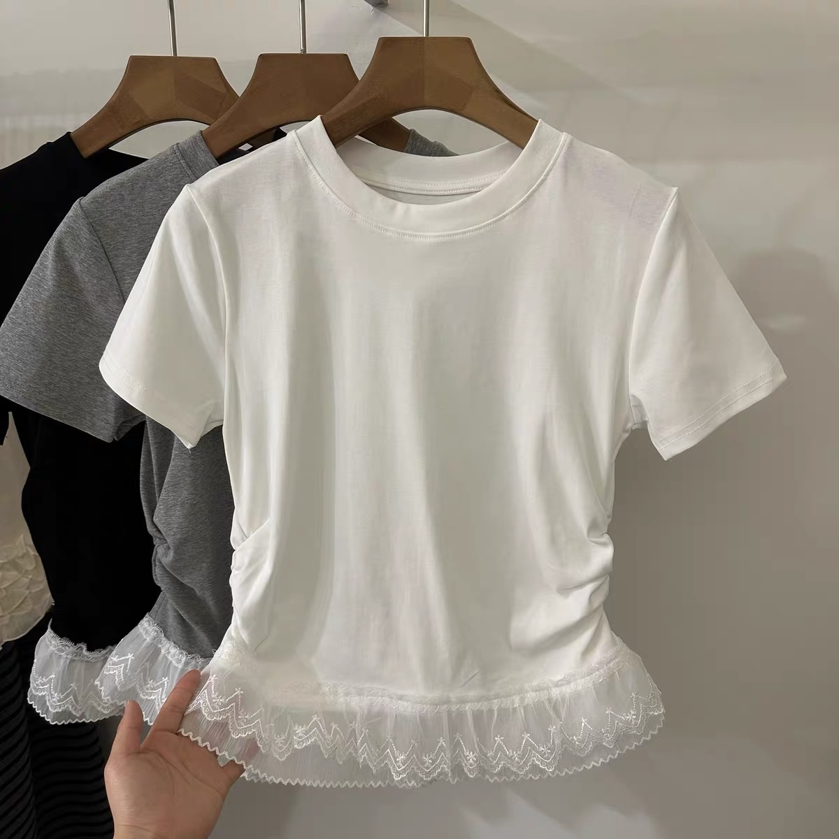 レースヘムシャーリング半袖Tシャツ | 詳細画像11