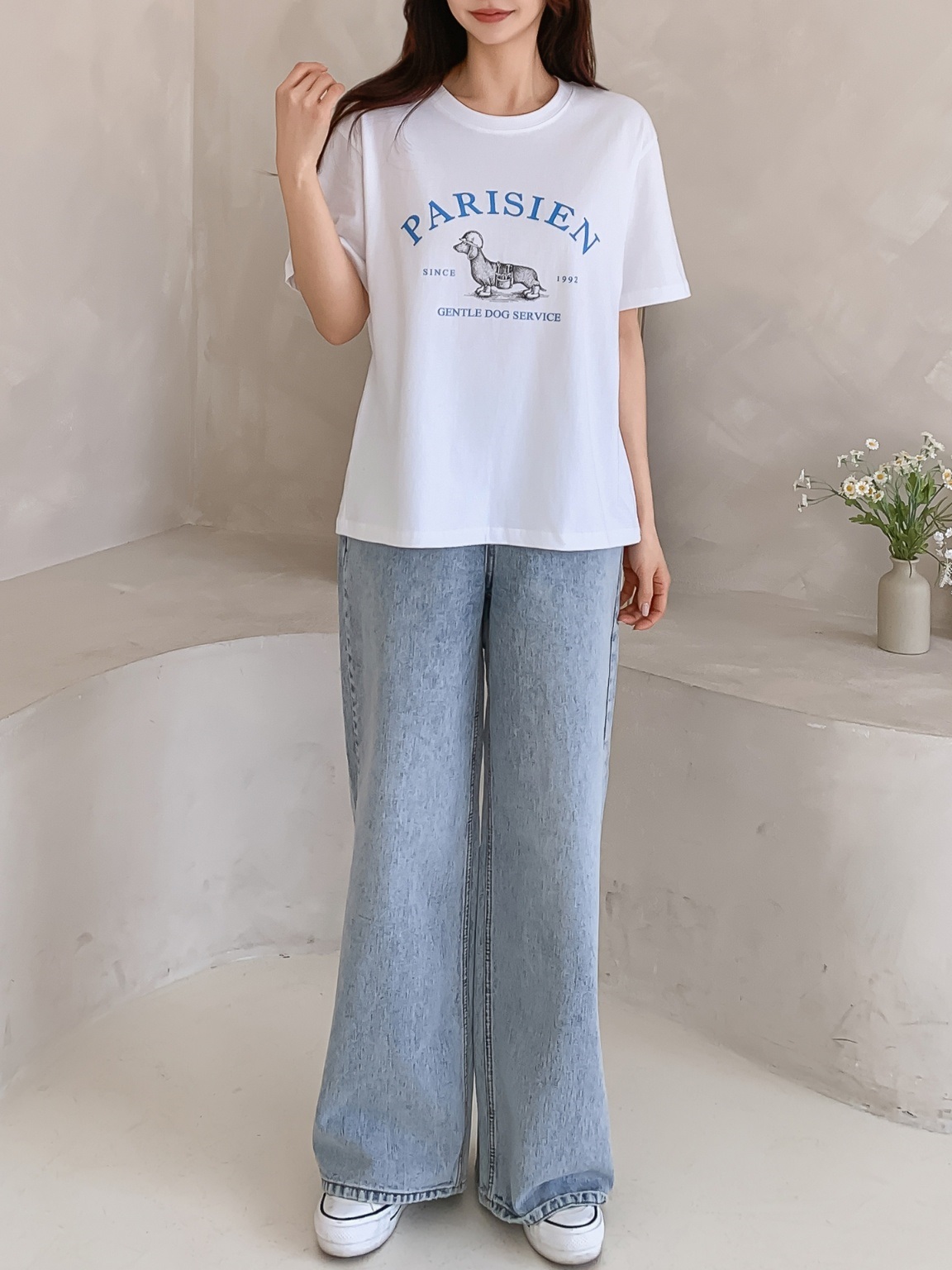 ダックスフンドプリント半袖Tシャツ | 詳細画像4