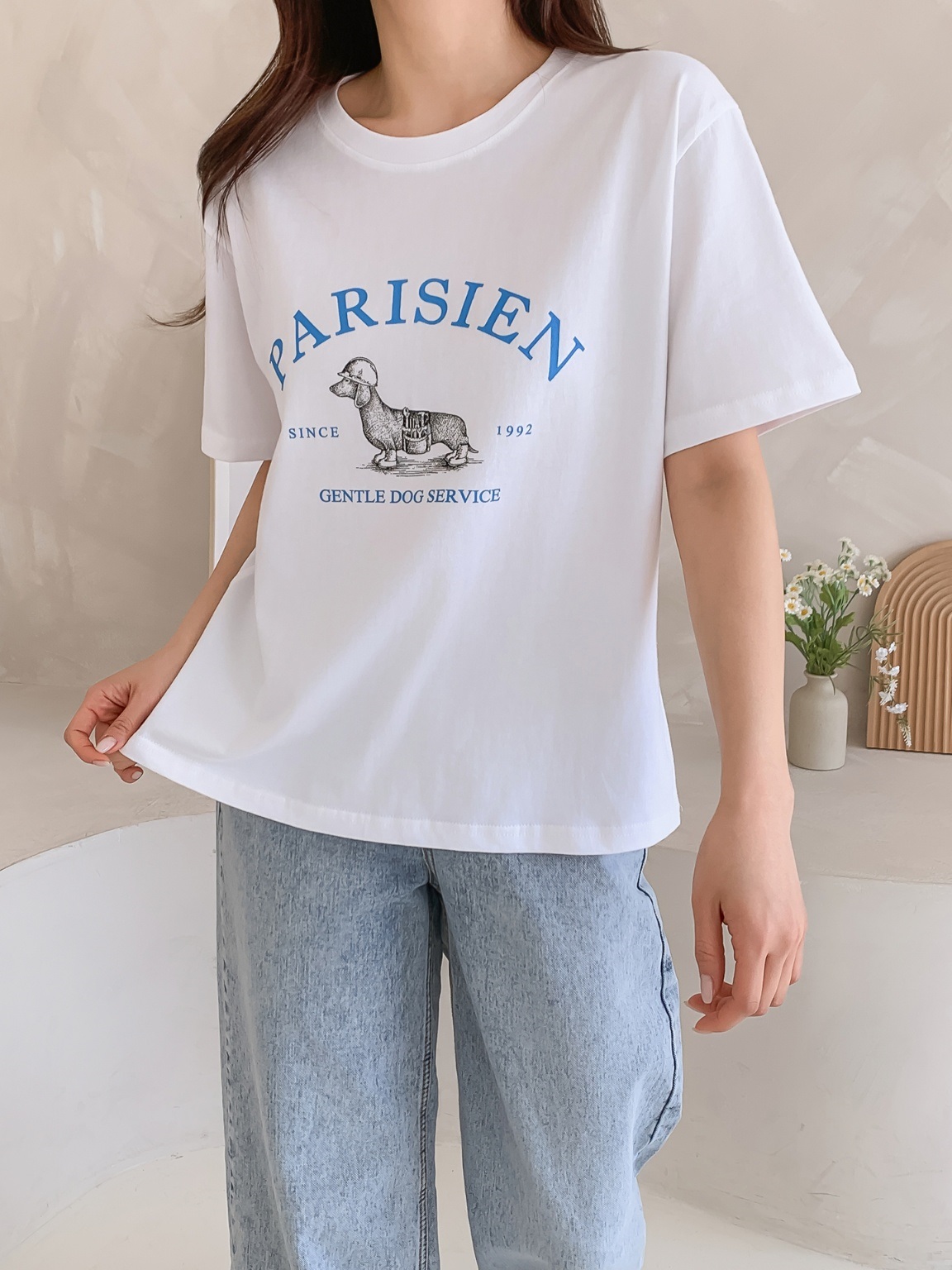 ダックスフンドプリント半袖Tシャツ | 詳細画像5