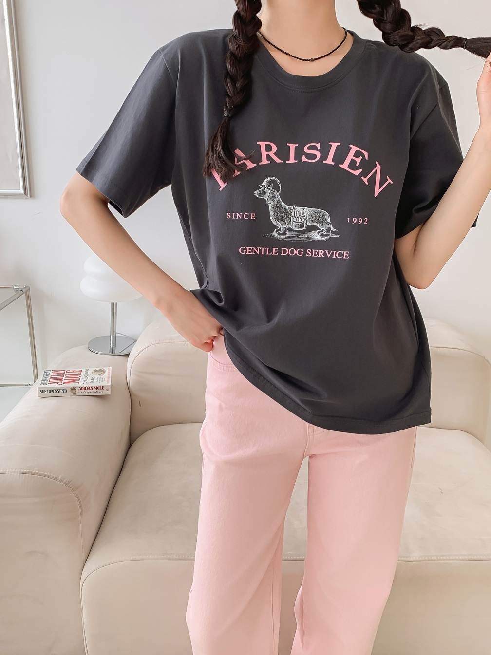 ダックスフンドプリント半袖Tシャツ | 詳細画像12