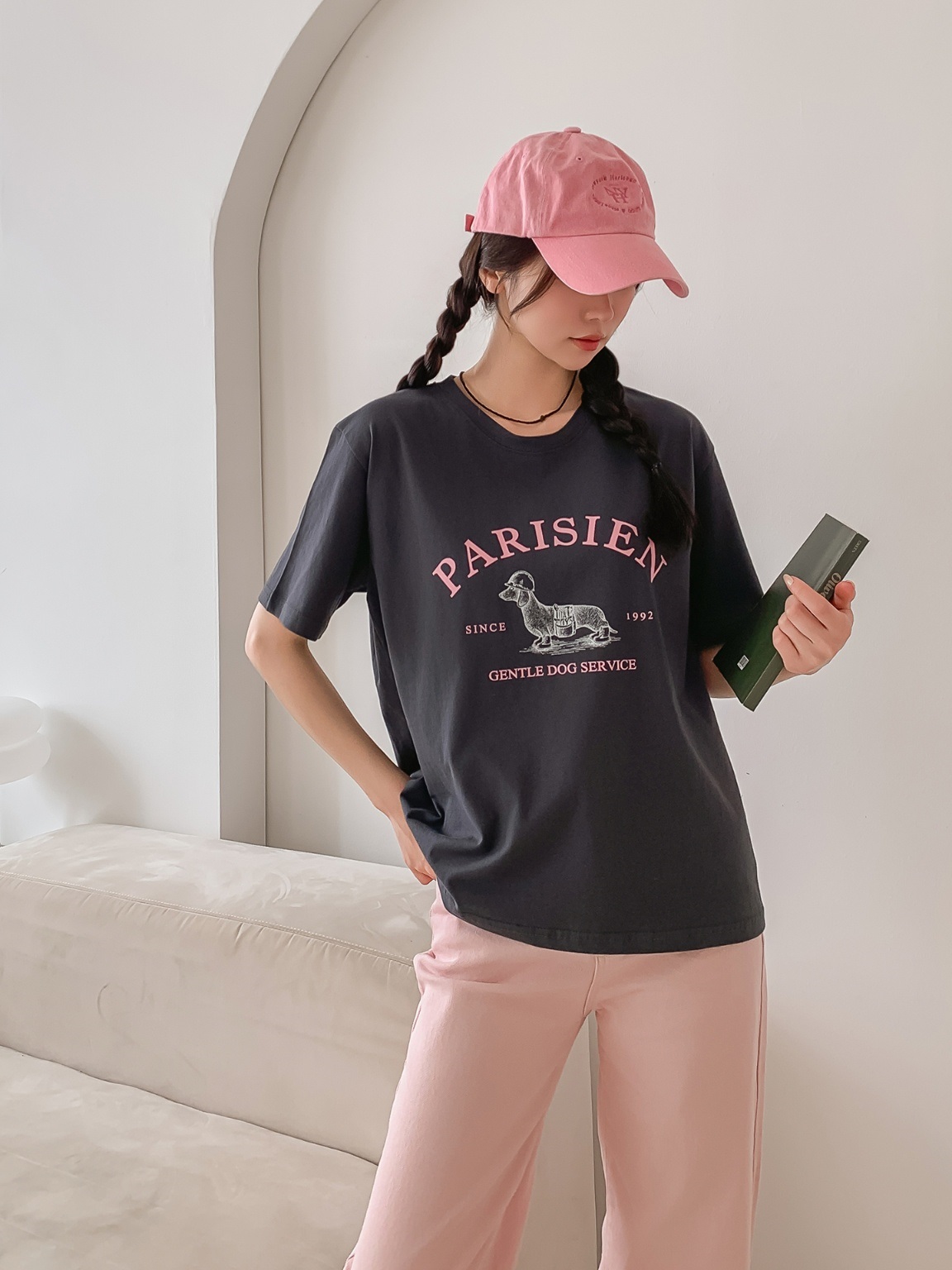 ダックスフンドプリント半袖Tシャツ | 詳細画像14