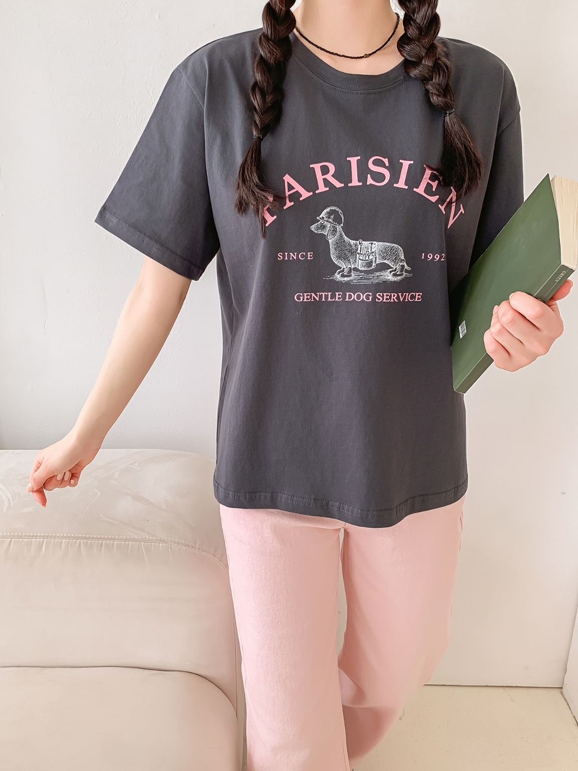 ダックスフンドプリント半袖Tシャツ | 詳細画像17