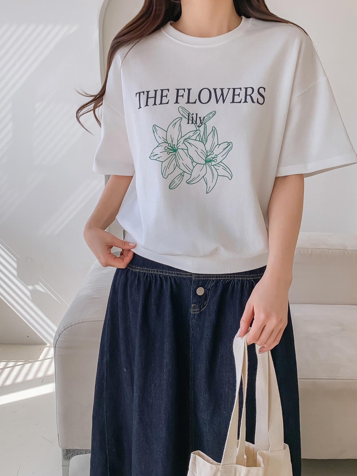 FLOWERSプリント半袖スウェット | 詳細画像3