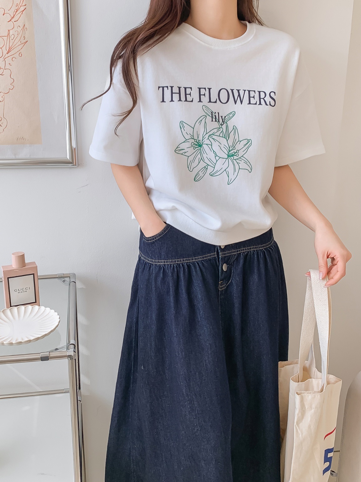 FLOWERSプリント半袖スウェット | 詳細画像7