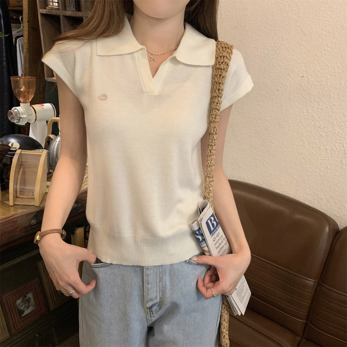チャームスキッパーフレンチスリーブニット | 詳細画像16