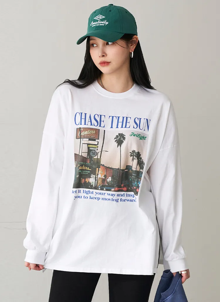 SUNプリントボクシーTシャツ | pippin | 詳細画像1