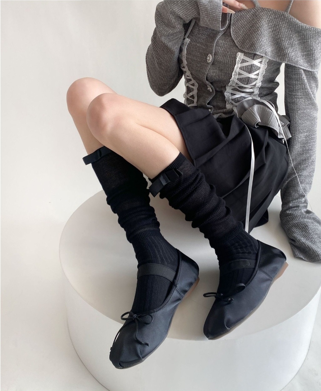 リボンシアーロングソックス | 詳細画像4