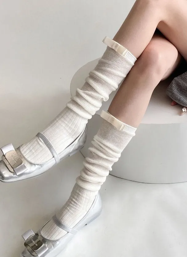 リボンシアーロングソックス | 詳細画像1