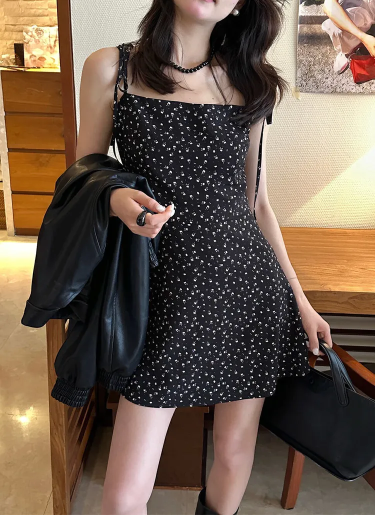 小花柄リボンミニキャミワンピース | 詳細画像1