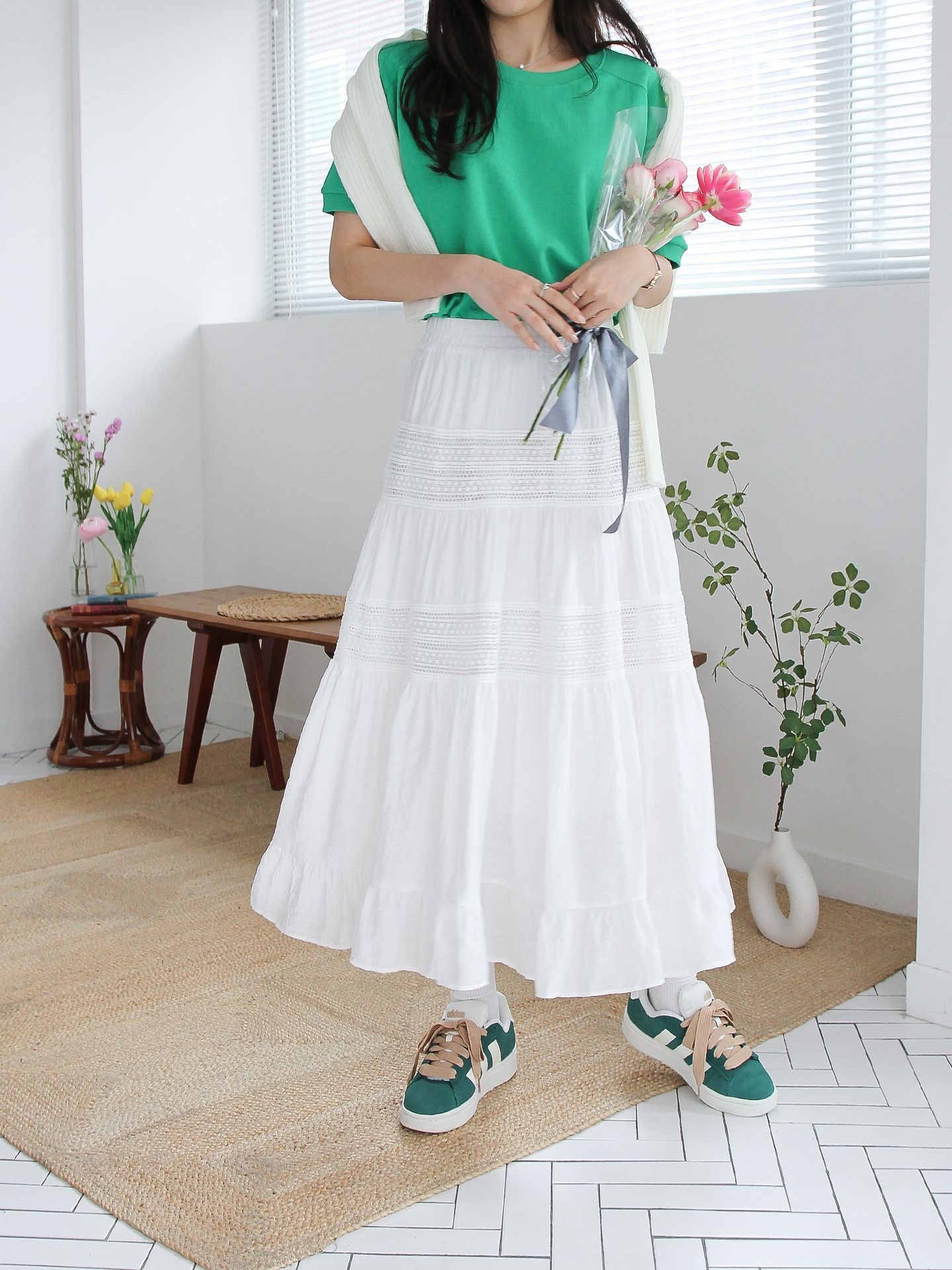 イージーレースティアードスカート | 詳細画像2