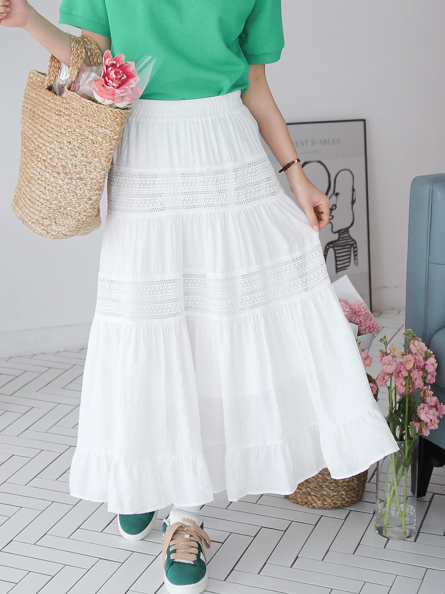 イージーレースティアードスカート | 詳細画像3