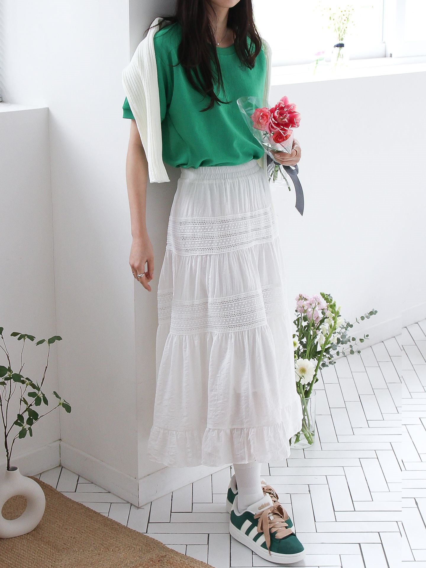 イージーレースティアードスカート | 詳細画像4